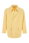 Fendi Yellow Flannel Blazer In Yellow