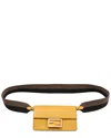 Fendi Yellow Leather Baguette Mini Shoulder Bag (authentic Pre-loved) In Gold
