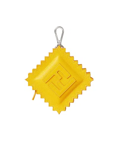 FENDI YELLOW LEATHER CHARM