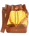 Fendi Yellow Leather F Is  Grande Mon Tresor Bucket Bag (authentic Pre-  Owned)