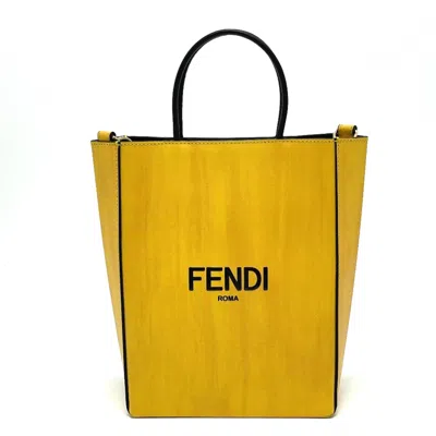 Pre-owned Fendi Yellow Leather Shoulder Bag ()