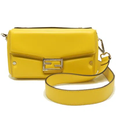 Pre-owned Fendi Yellow Leather Shoulder Bag ()