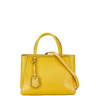 Pre-owned Fendi Yellow Leather Shoulder Bag ()