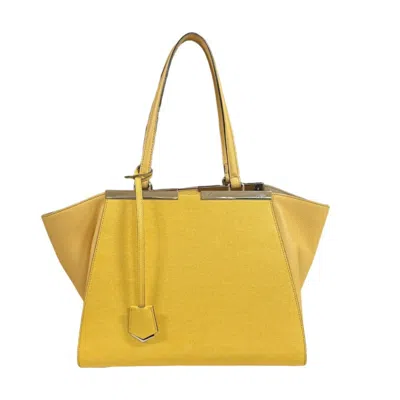 Pre-owned Fendi Yellow Leather Tote Bag ()