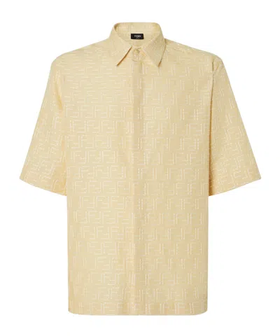 FENDI FENDI COLLARED SHORT-SLEEVE SHIRT