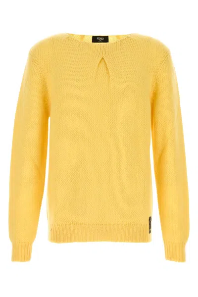 Fendi Yellow Mohair Blend Sweater
