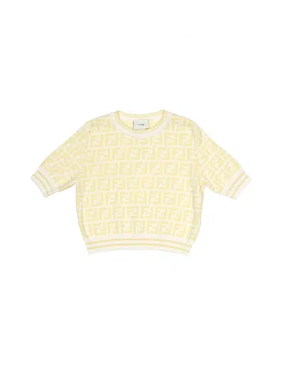 Fendi Kids' Yellow Monogram Sweater