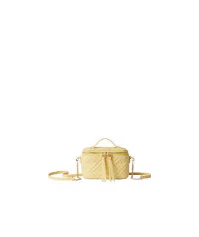 Fendi Yellow Nappa Leather Mini-bag With Ff Motif