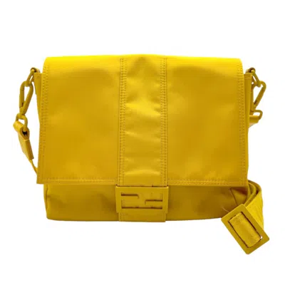 Pre-owned Fendi Yellow Nylon Shoulder Bag ()