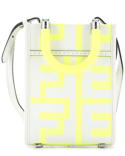 Fendi Yellow Sheep Leather X Marc Jacobs Sunshine Shopper Tote Printed Mini  (authentic Pre-loved) In Multi