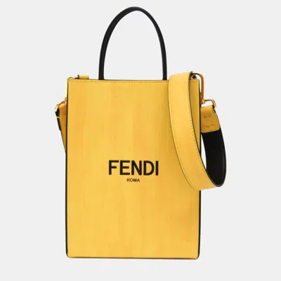 Pre-owned Fendi Yellow Shopping S Leather Handbag