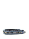 Fendi You Purse Fringed Studded Strap In Blue