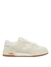 Fendi Zucca-monogram Panelled Sneakers In White