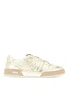 Fendi Women's Match Nappa Laminata+ric.logo Sneaker In Dorado