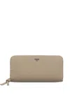 Fendi Zip-around Leather Wallet In Brown