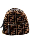 Fendi Zip Backpack Zucca Shearling Mini (authentic Pre-loved)