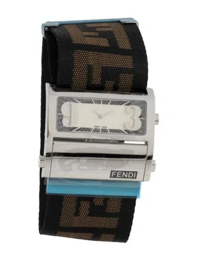 Pre-owned Fendi Zip Code Watch In Multicolor