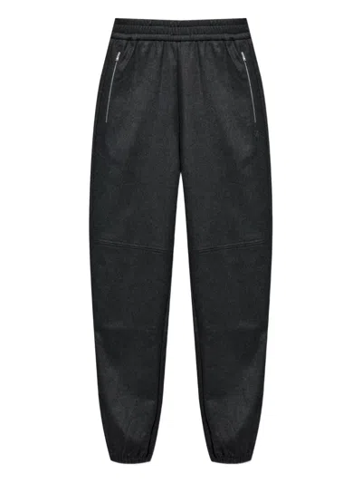 Fendi Zip-detail Cashmere Track Pants In Gray