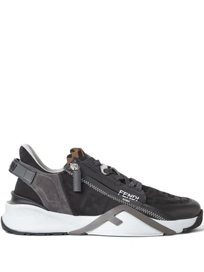 FENDI ZIP-DETAIL SNEAKERS