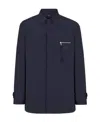 Fendi Zip-detailed Shirt Coat In Black
