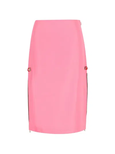 Fendi Zip-details Midi Skirt In Pink