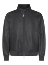Fendi Zip-fastening Wool-blend Bomber Jacket In Black