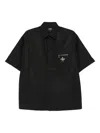 Fendi Zip-pocket Shirt In Black