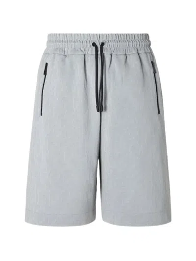 Fendi Zip-pocket Shorts In Metallic