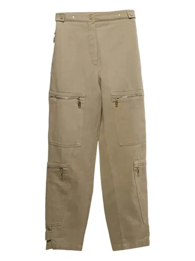 Pre-owned Fendi Zip-pocket Trousers In Neutral