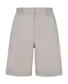 Fendi Zip-pockets Bermuda Shorts In Gray