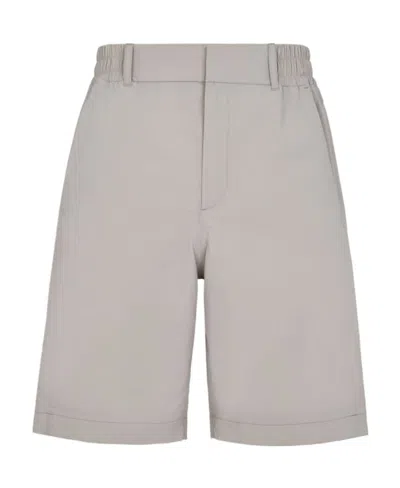 Fendi Zip-pockets Bermuda Shorts In Gray