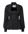 Fendi Zip-up Fitted Jacket In Black