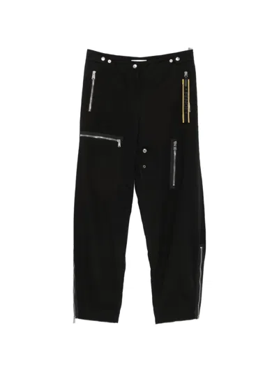 Fendi Zip-detail Cargo Pants In Black