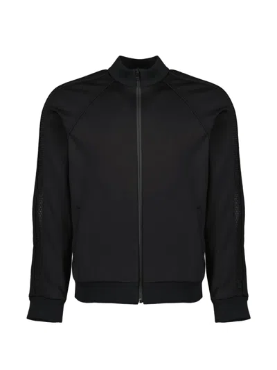 Fendi Zipped Sweatshirt In Black