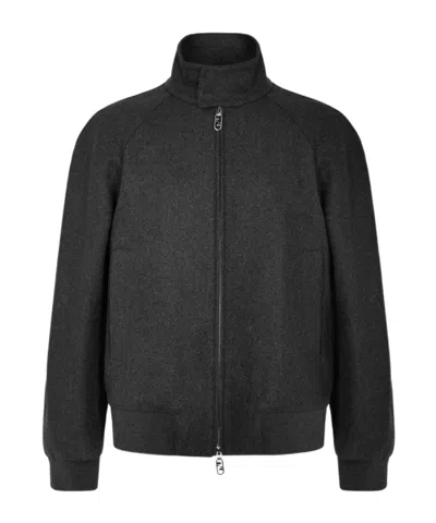 Fendi Zipper Jacket In Gray