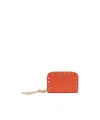 Fendi Zippered Peekaboo Mini Wallet In Orange