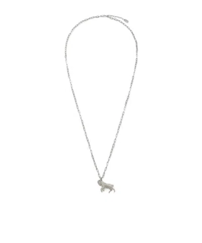 Fendi Zodiac Aries Necklace In Silver