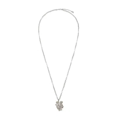 Fendi Zodiac Gemini Necklace In Silver