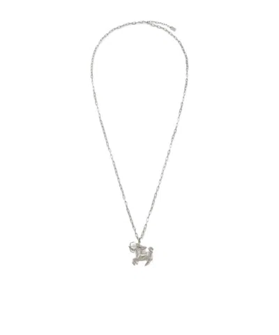 Fendi Zodiac Sagittarius Necklace In Silver
