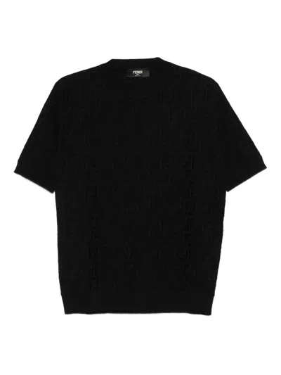 FENDI ZUCCA ALLOVER` CREW-NECK SWEATER