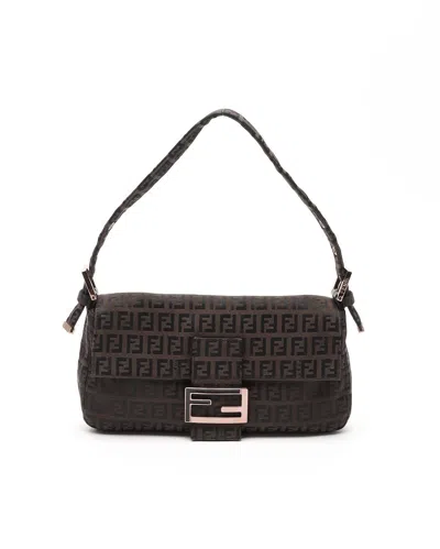 Fendi Zucca Baguette Bag In Brown
