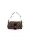 Fendi Zucca Baguette Bag In White