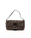 Fendi Zucca Baguette Bag In Brown