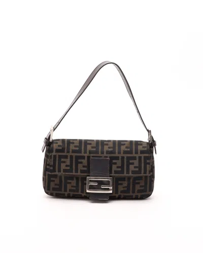 Fendi Zucca Baguette Bag In Brown