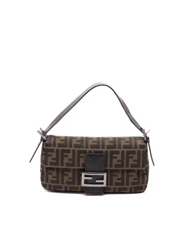 Fendi Zucca Baguette Bag In Brown