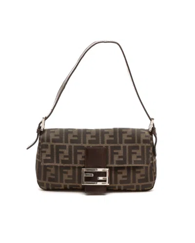 Fendi Zucca Baguette Bag In Brown