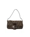 Fendi Zucca Baguette Bag In White
