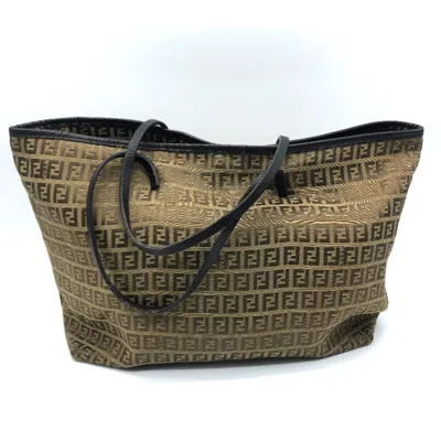 Pre-owned Fendi Zucca Beige Brown Zucca Tote Bag () In Multi