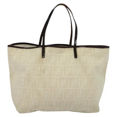 Pre-owned Fendi Zucca Beige Canvas Tote Bag ()