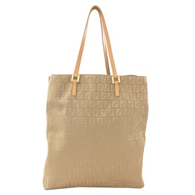 Pre-owned Fendi Zucca Beige Canvas Tote Bag ()